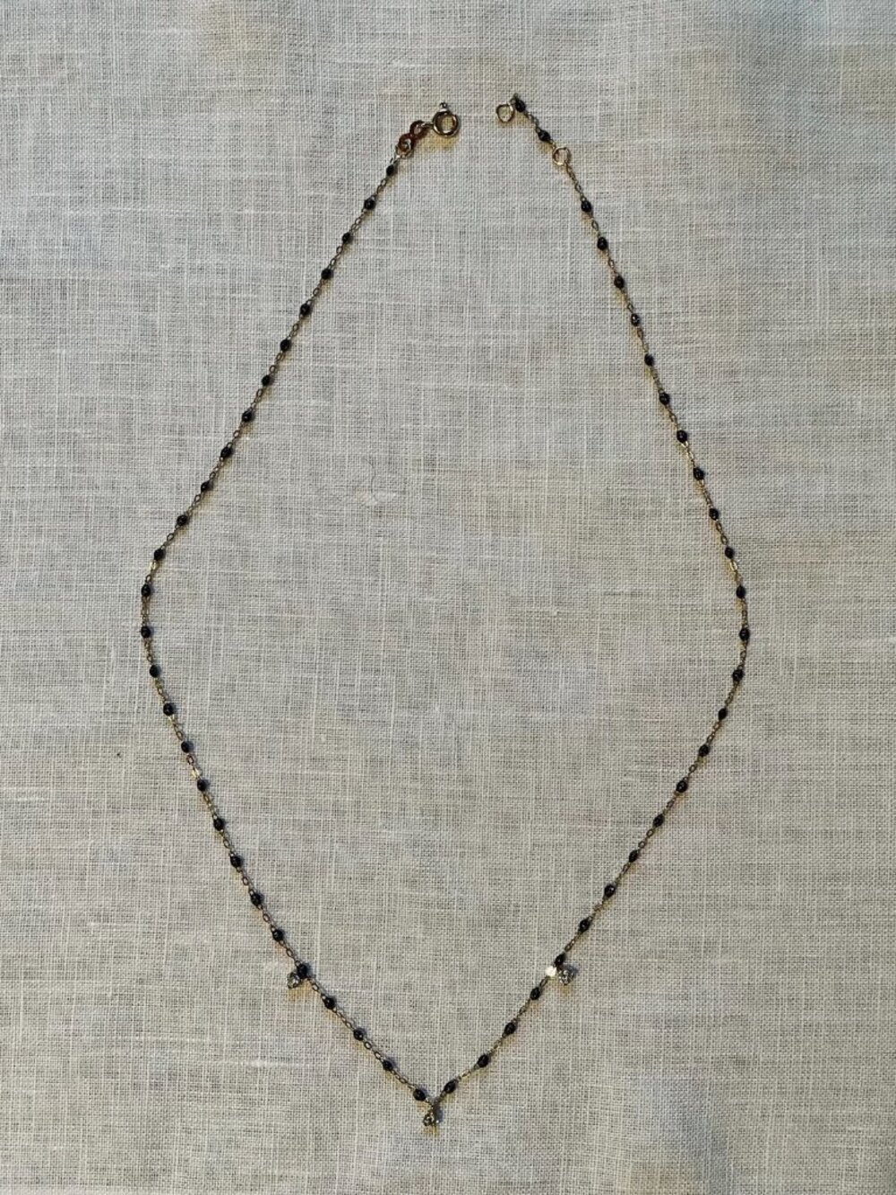 Gigi Clozeau Gigi Supreme Quartz 3 Diamond 18K Gold Necklace 17.7” - Picture 7 of 11